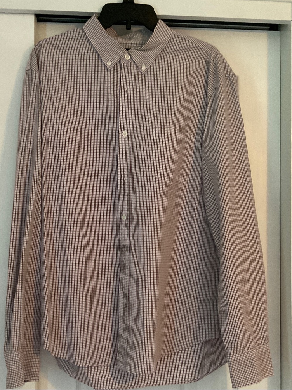 J. Crew Men's Button-Down Shirt in Brown and White Micro-Check